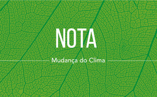 nota mudança do clima