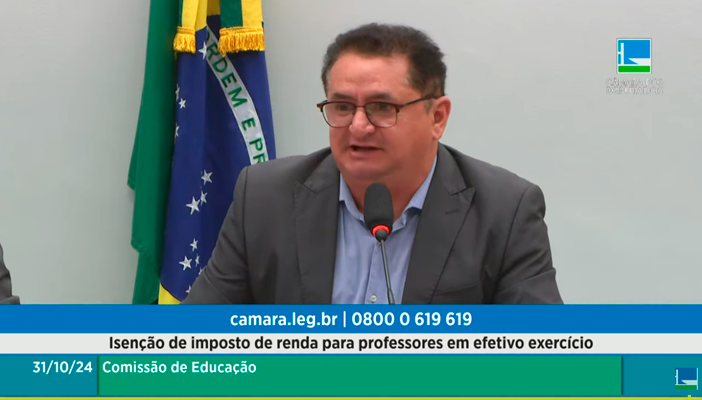 Deputado Reginaldo Veras propõe debate sobre a isenção do imposto de renda para professores do Brasil